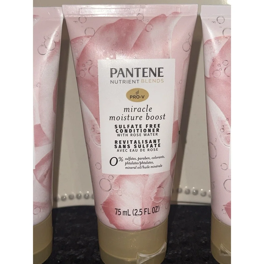 Pantene Miracle Moisture Boost Sulfate Free Conditioner Travel Size 2.5 Oz‎ (3)